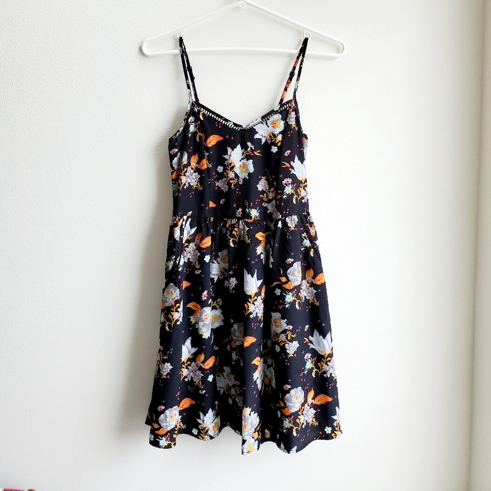 Black and Floral Summer Dress